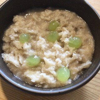 ぶどう蕎麦粉入りパン粥♫